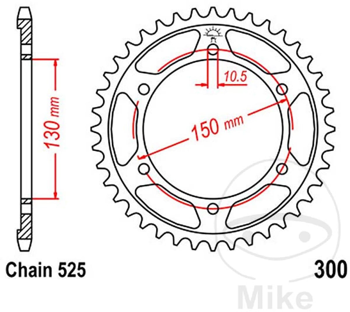 Jt Sprockets 525 Jtr300.43 Steel Achtertandwiel Zilver 43t
