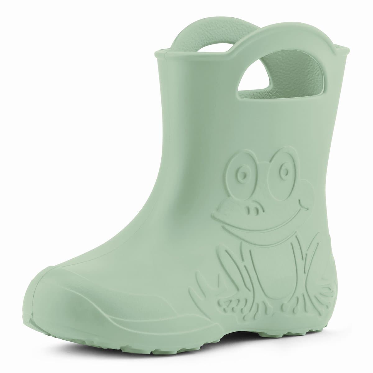 Ladeheid LA-CA-Frog Kinder Regenlaarzen - Rubber - Licht - EVA - Olijfgroen - 32/33