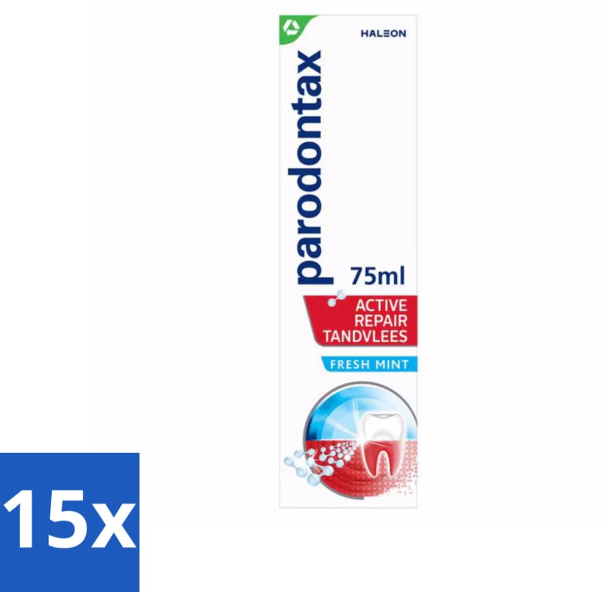 Parodontax – Tandpasta – Active Repair Fresh Mint – 75 ml - Bulkverpakking - 15 stuks