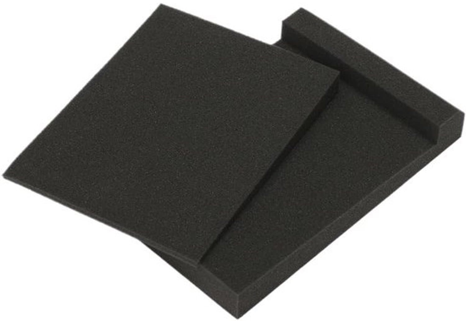 Isolatiepads voor studiomonitoren - Luidsprekerisolatie - Voor betere geluidskwaliteit - Schuim met hoge dichtheid - 30x17x4 cm - Zwart