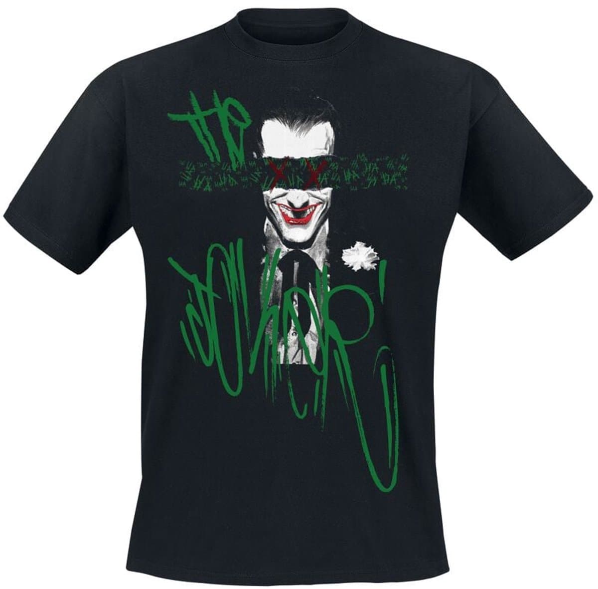 Batman The Joker - Green Eye Fold Heren T-shirt - zwart - XXL