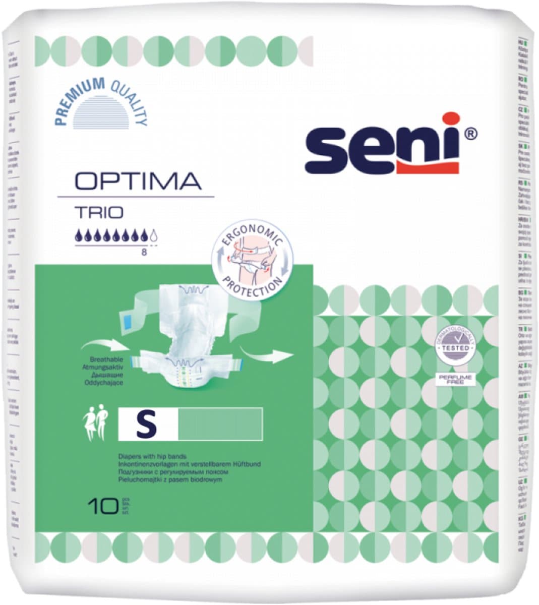 Seni Optima Trio Small - 9 paquets de 10 protections