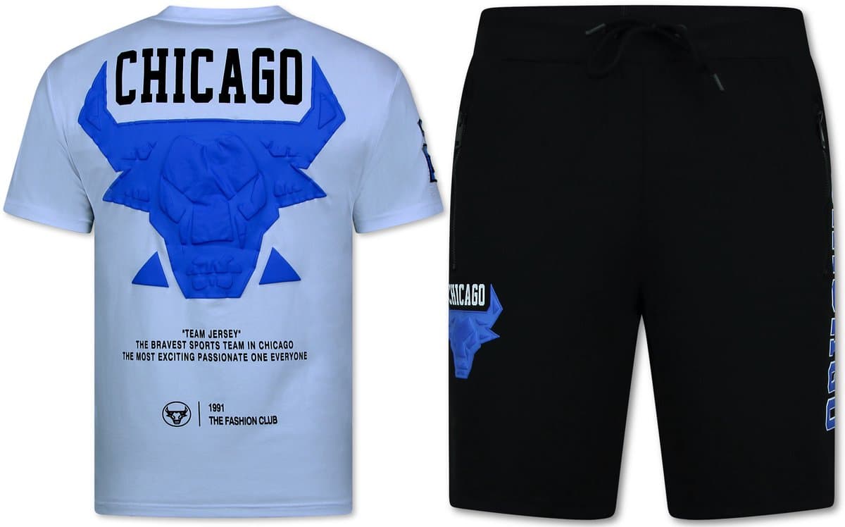 BULLS Zomerset Heren - Twinset BULLS - Combisets - 1685 - Wit/ Zwart