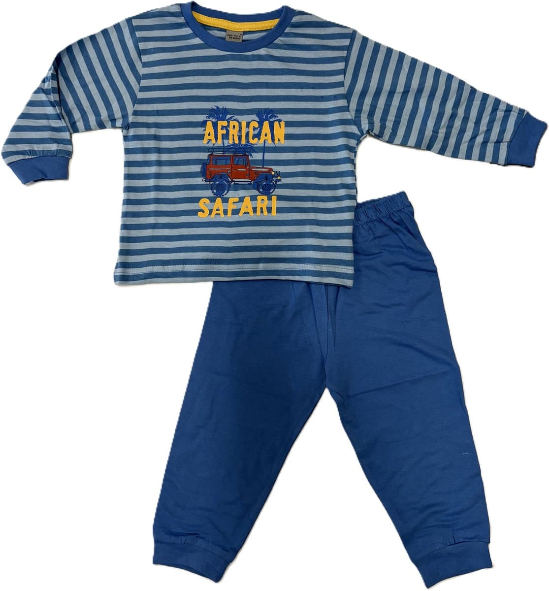 Jongens Pyjama - Katoen - Safari - Blauw - Maat 128