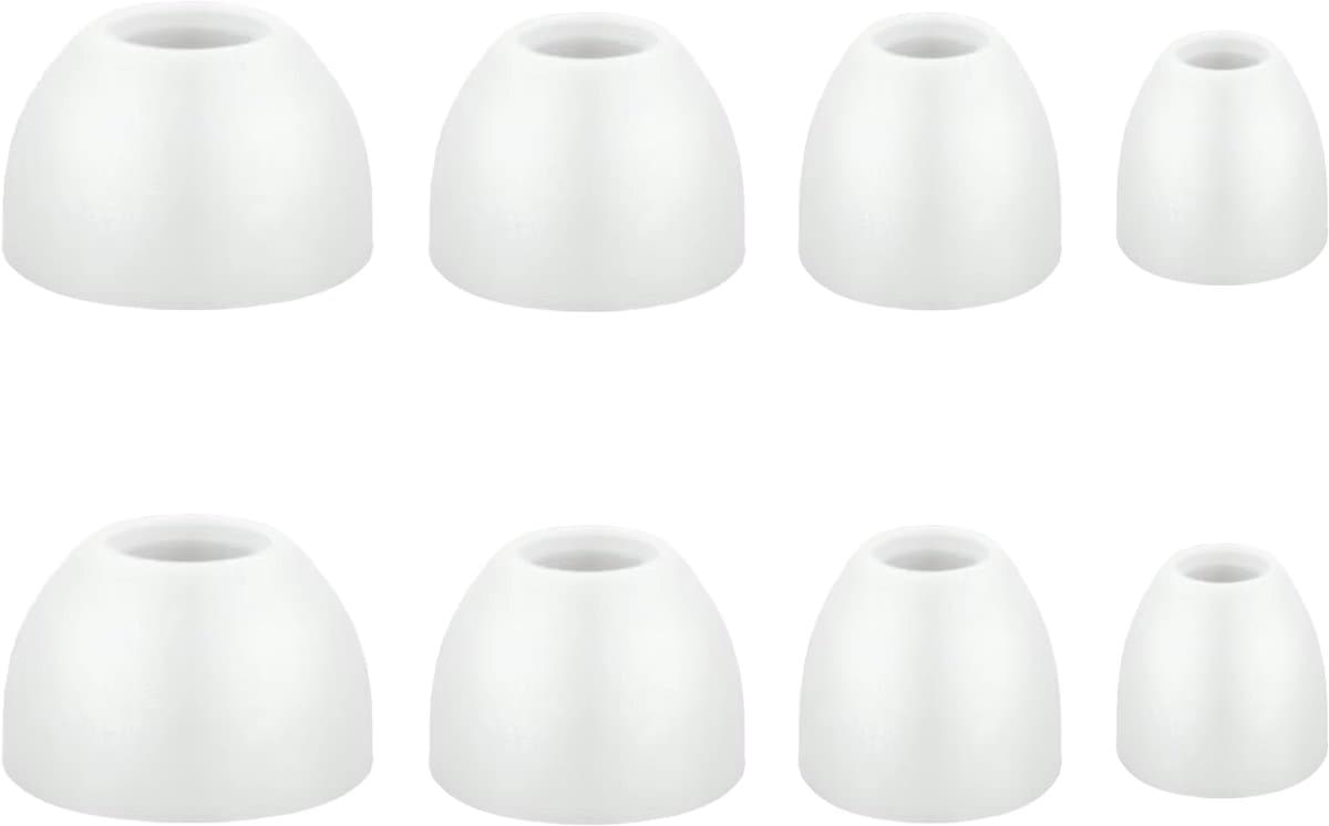 Ibley ComfortFit Siliconen oortips voor B&O Beoplay H3/H5/E4/E6/E8/EQ Licht grijs - Siliconen Earplug - S/M/L/XL formaat - 4 paar - 4 maten - Beoplay H3/H5/E4/E6/E8/EQ oortips