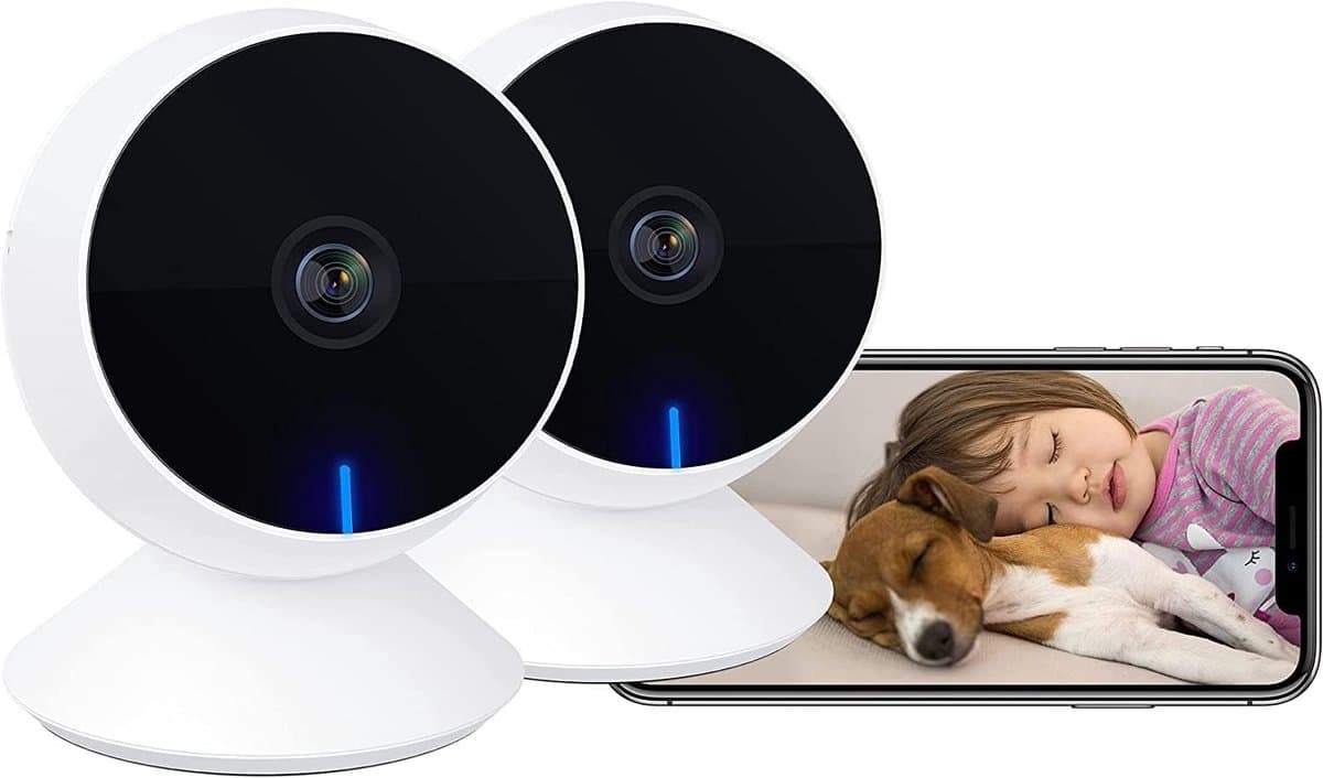 Beveiligings-Babymonitor Set met Camera en Geluid - 1080P Full HD, Beweging & Geluidsdetectie, Nachtzicht, 2.4G WiFi - Compatibel met Alexa en Google Assistant
