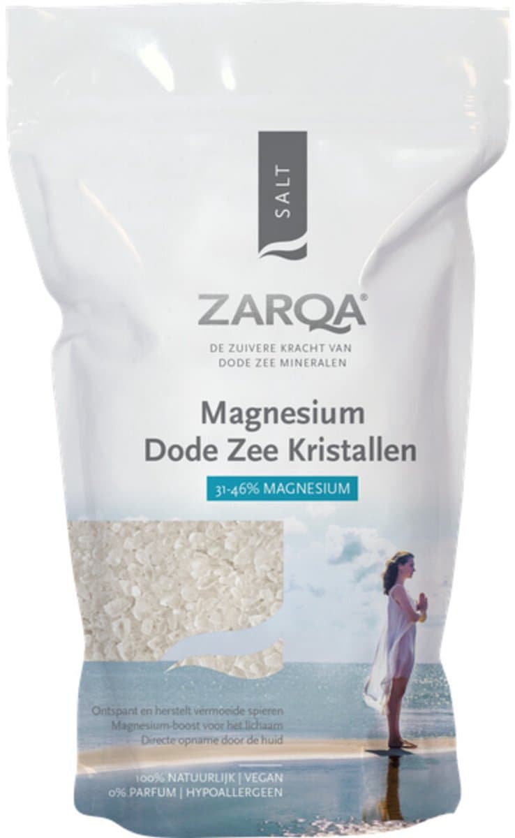Zarqa Dode Zeekristallen Magnesium - 3 x 1 kg - Voordeelverpakking