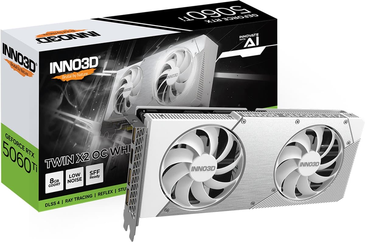 INNO3D GeForce RTX 5060 Ti TWIN X2 OC WHITE 8GB