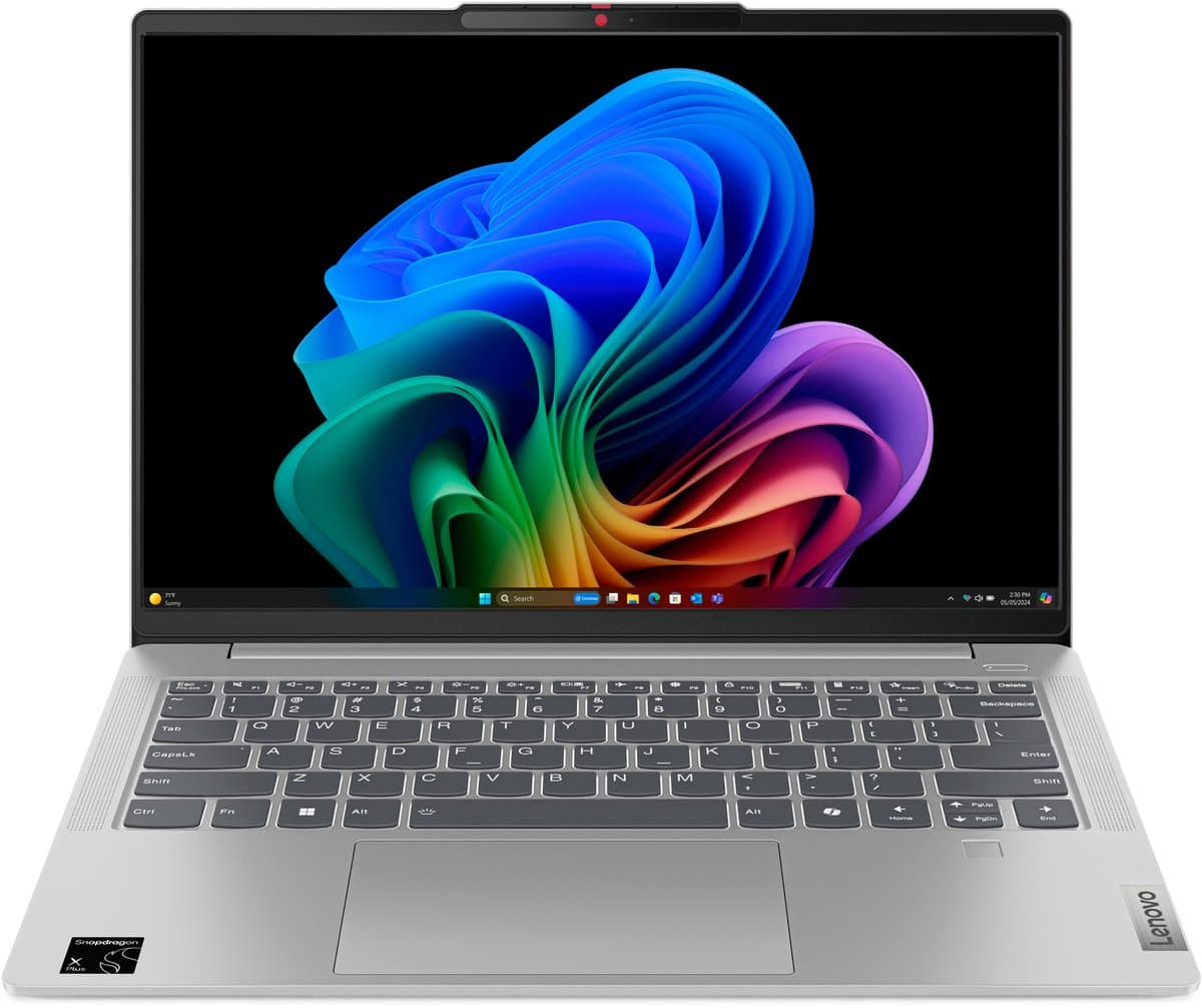 "Lenovo IdeaPad Slim 5 14Q8X9 Copilot+ PC Qualcomm Snapdragon X1P-42-100 Laptop 35,6 cm (14"") WUXGA 32 GB LPDDR5x-SDRAM 1 TB SSD Wi-Fi 7 (802.11be) Windows 11 Home Engels Grijs"