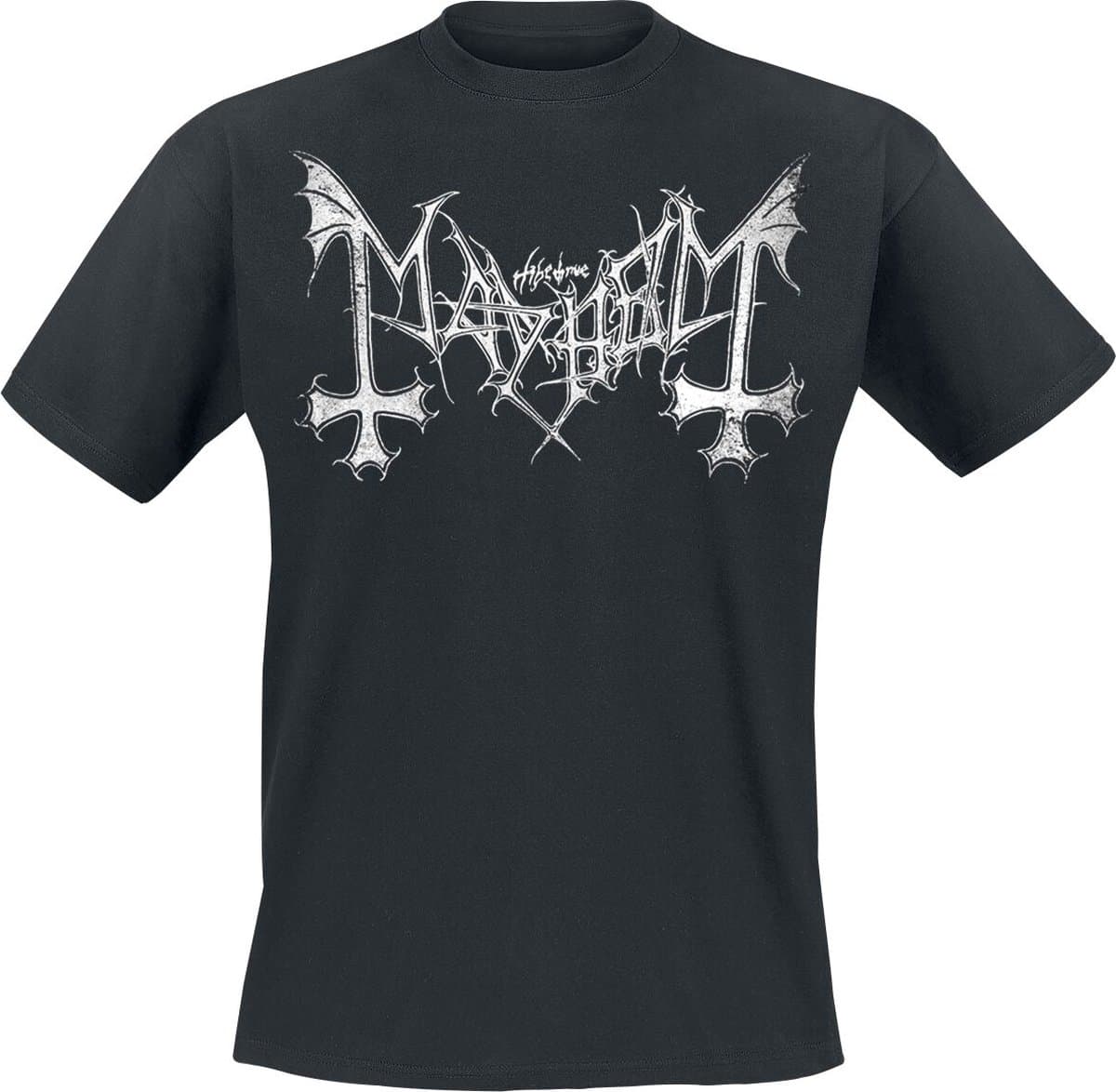Mayhem Distressed Logo Heren T-shirt - zwart - L