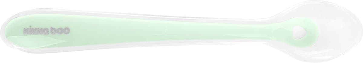 Kikkaboo Lepel Met Doosje Siliconen Mint 2 Stuks