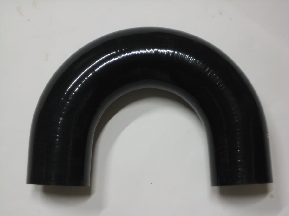 180 Graden bochten silicone - Zwart, 35mm