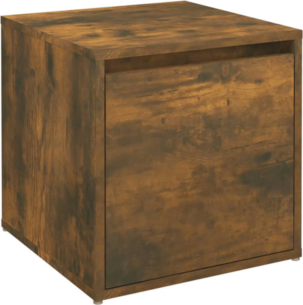 vidaXL Opbergdoos met lade - Rook eiken, 40,5 x 40 x 40 cm