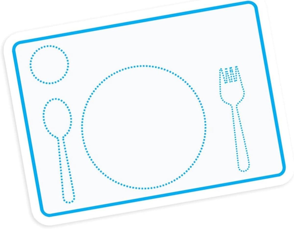 Baby Eetmat - Siliconen Placemat - Zelfstandig Eten Leren - Zelfplaatsing Ontwerp - 30x22 cm - Wit