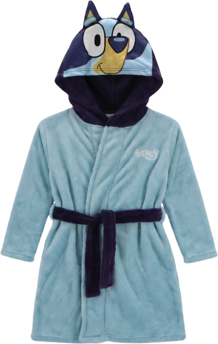 Bluey Badjas - Maat 98 - Polyester - Blauw - Kinderen