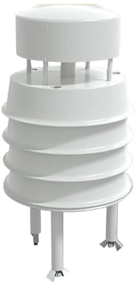 Weerstation Met Sensor - Weer Monitor - Buiten Weer - Draadloze Zonne-energie - 5-in-1 Sensor - Zwart