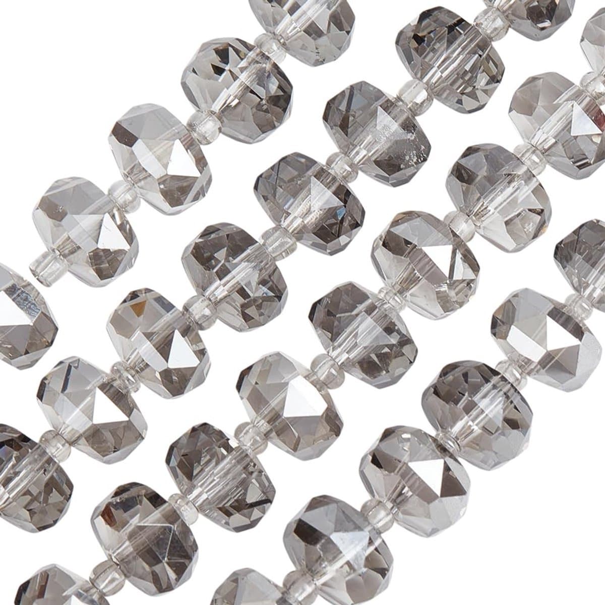 MTTproducts- Glaskralen 120 Stuks - Gefacetteerde Kralen 10mm - Helder Gemaakt van Kwaliteitsglas - Sieraden Maken - Ornamenten Ophangen - Uniform in Grootte en Kleur - Sieradenkralen