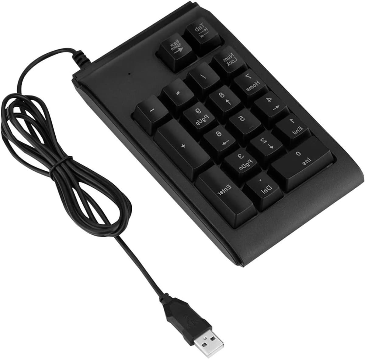 Numeriek Toetsenblok - Num Pad - Snelle Nummerinvoer - Mechanisch Gevoel - 19 Toetsen - Zwart