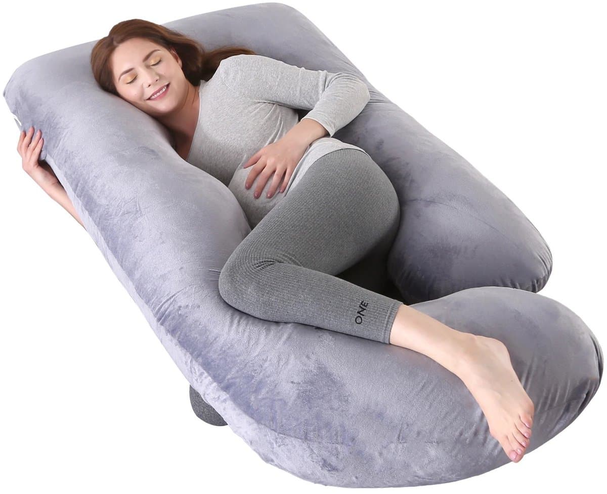 NordHaus Zwangerschapskussen - G-vorm Kussen - Lichaamskussen - Ergonomische Ondersteuning - 170 x 70 cm Donkergrijs