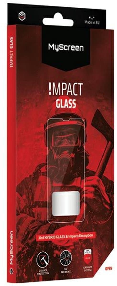 MyScreen Protector MS ImpactGLASS - Hybride Screenprotector - iPhone 12 - Antischok - Zwart