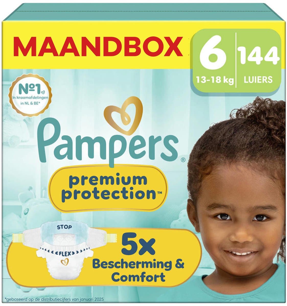 Pampers Premium Protection Luiers Maat 6– Maandbox 144 Luiers