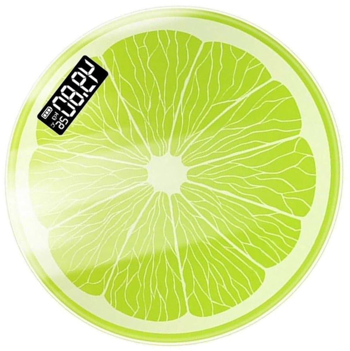 Digitale Personenweegschaal - Lichaamsweegschaal Slim - Gezondheid Monitoren - Citroen Vormgeving - 28 cm - Groen