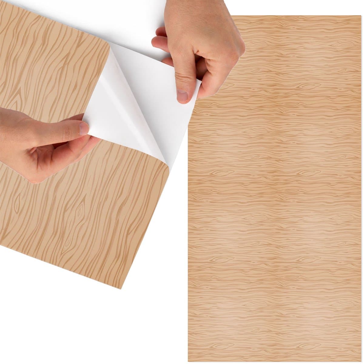 Tulup Meubelfolie - Houten patroon Wrapfolie Keuken - 75x150 cm - Bruin Meubelfolie - Decoratiefolie - Rustiek Meubelfolie - Meubel Wrap Folie - Woonkamer decoratie - Texturen