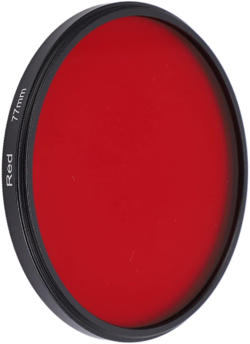 Dailygoods- Cameralensfilter Rood - High Definition - Kleurenlensfilter - 77 mm - Multilayer Nanometer Coating - Aluminiumlegering Frame - Lensfilter