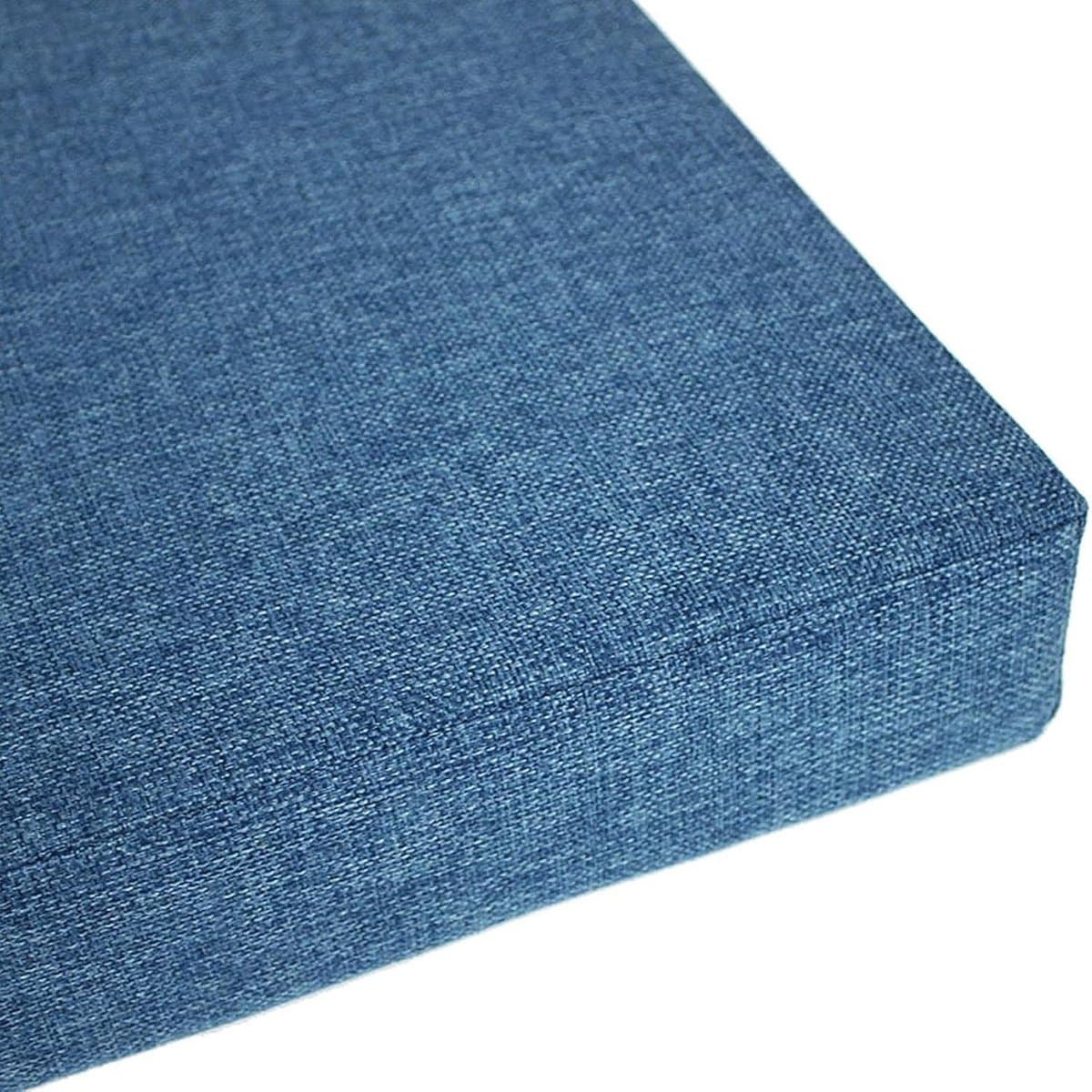Zitbank Kussen - Bankje Kussen - Comfortabel Zitten - Hoge Dichtheid Schuim - 135x20x3cm - Blauw