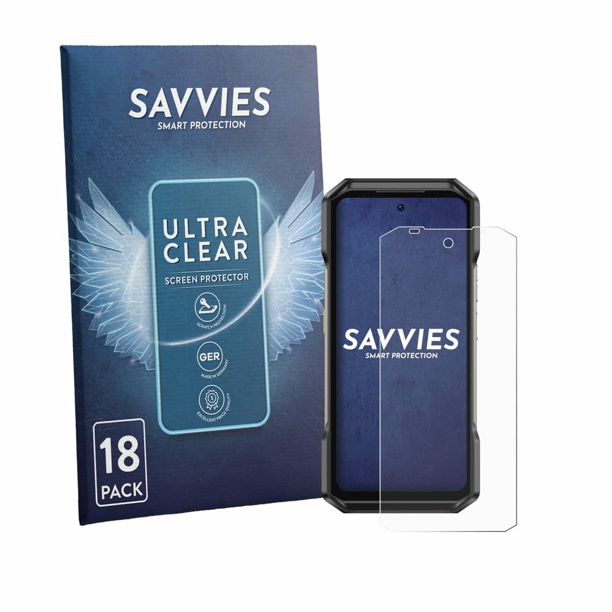 Savvies - Screenprotector voor Ulefone Armor 27T Pro Plus - Folie Beschermfolie transparant 18 Stuks