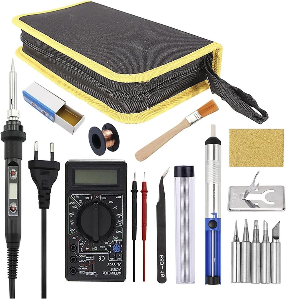 Soldeerstation 80W - Soldeerbout set - Elektronica reparatie - Instelbare temperatuur - 80W - Zwart