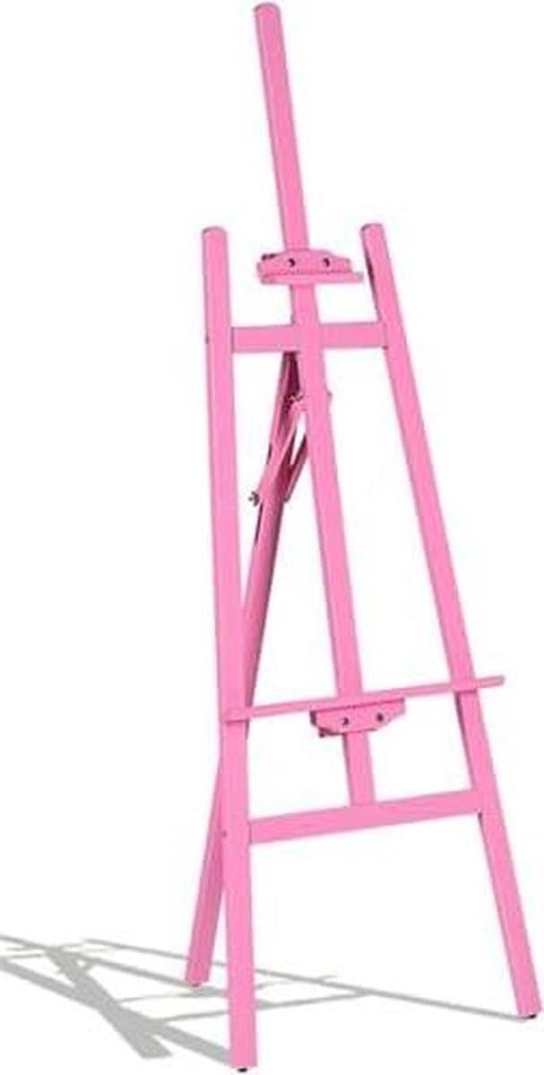 Houten kunstenaarsezel - Draagbaar schilderstatief - Schilderen en tekenen - Opvouwbaar en verstelbaar - 150 cm hoog - Houtkleur