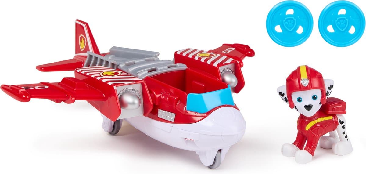 Paw Patrol luchtreddingsheld hydro vliegtuig Marshall - rood, 5 cm