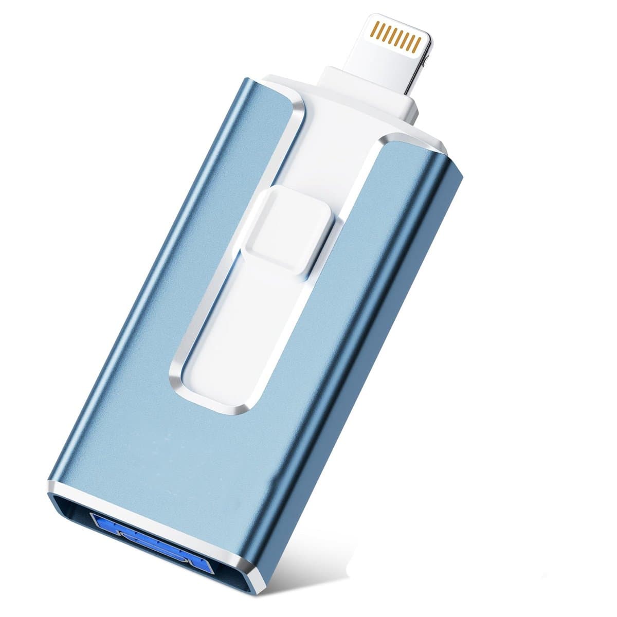Ynkkvre -USB Stick voor PC, telefoon - USB 3.0 4in1 - USB C - 128GB - Mini USB - Flash Drive - Telefoon Geheugenuitbreiding -blauw