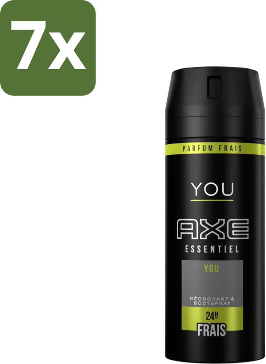 Axe - Deodorant Bodyspray - 24hrs Fresh - You Essentiel - 150 ml - Bulkverpakking - 7 stuks