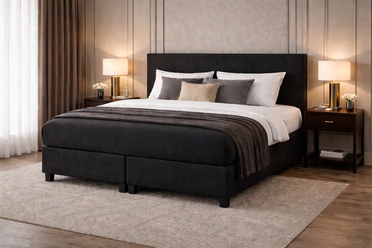 Boxspring Den Haag Compleet van DER Bedding - OP MAAT & Verkrijgbaar in veel diverse kleuren! - 100x190