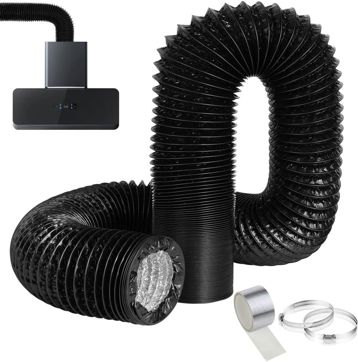 Flexibele Aluminium Ventilatieslang 100 mm Diameter voor Airco en Afzuiging met Accessoires