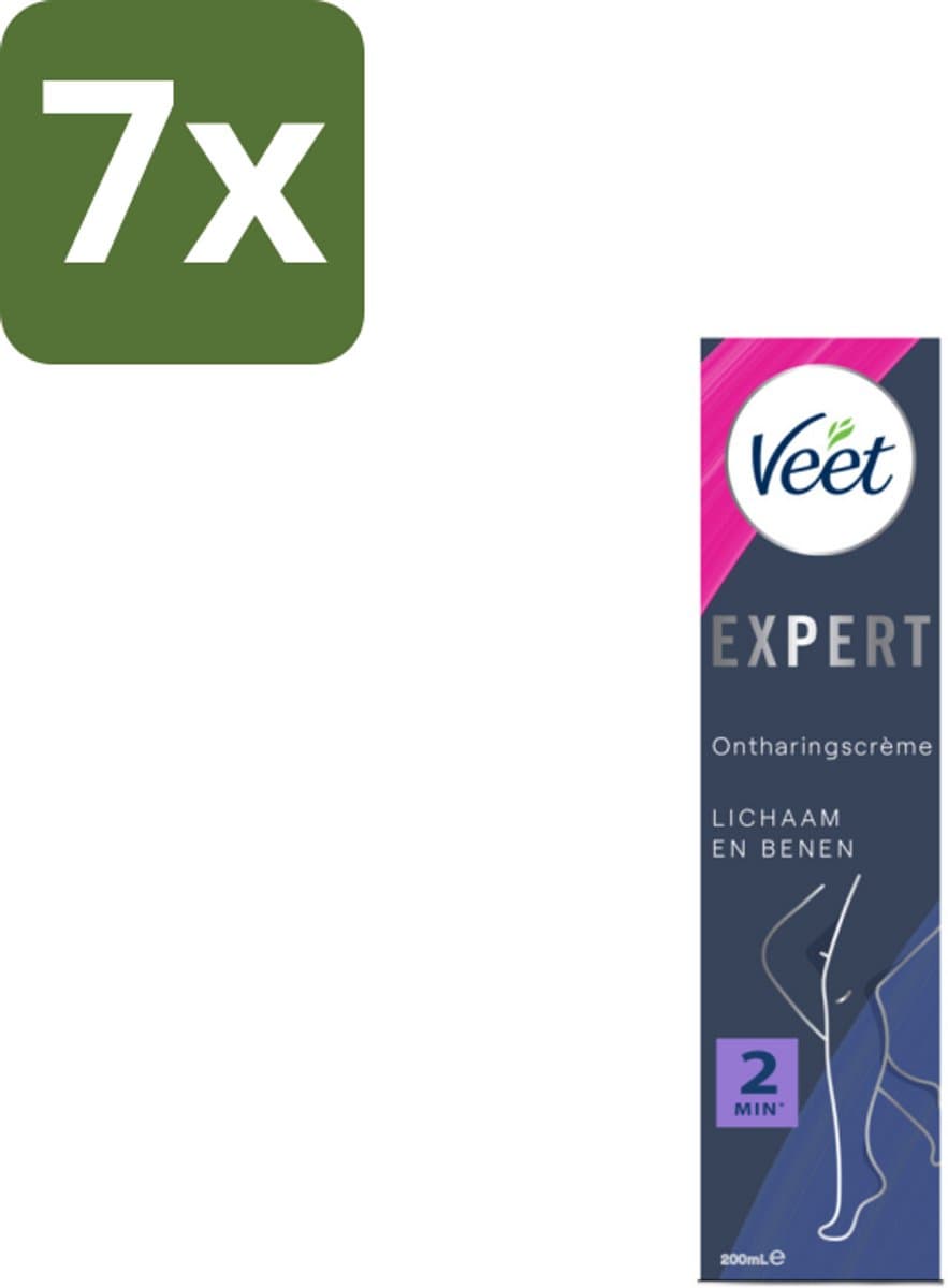 Veet Expert Ontharingscrème Benen 200 ml - Bulkverpakking - 7 stuks