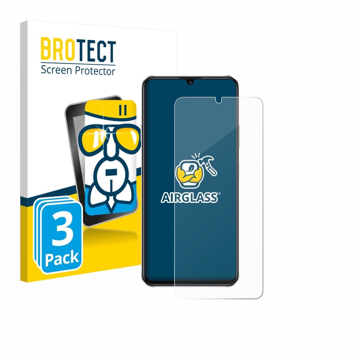 Screenprotector 3 Stuks voor Huawei Nova Y63 Beschermglas transparant