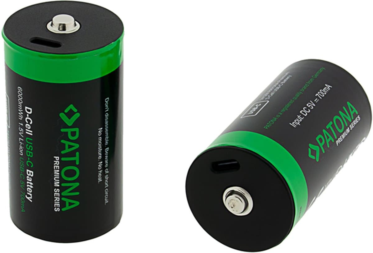 PATONA LR20 Mono D Oplaadbare batterij Lithium