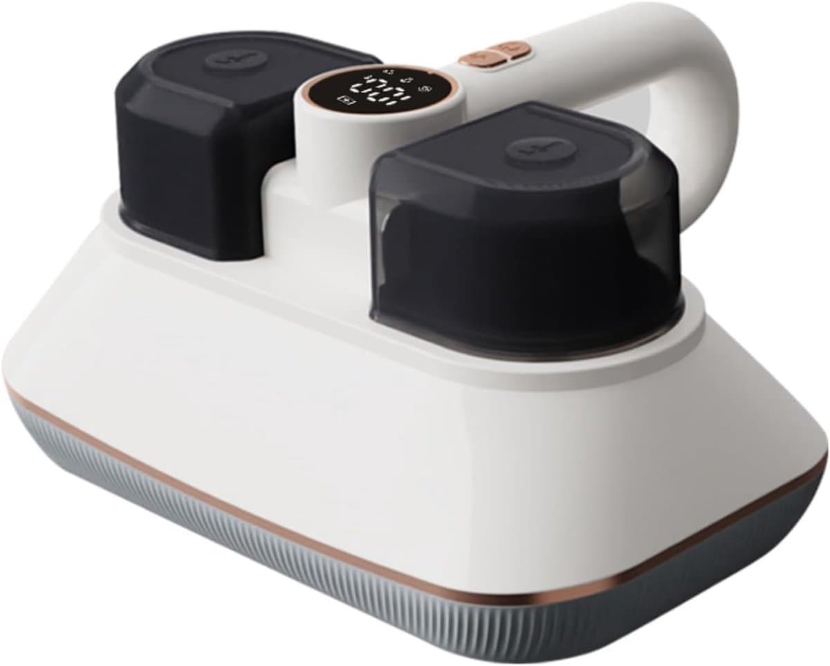 Handheld Stofzuiger - Bedstofzuiger - Draadloze Matrasstofzuiger - met HEPA-filter, 253,7 nm UV-C-lamp - 16 kPa Zuigkracht - Verbrede Zuigopening - Grote Stofcapaciteit - Laag Geluidsniveau - Wit