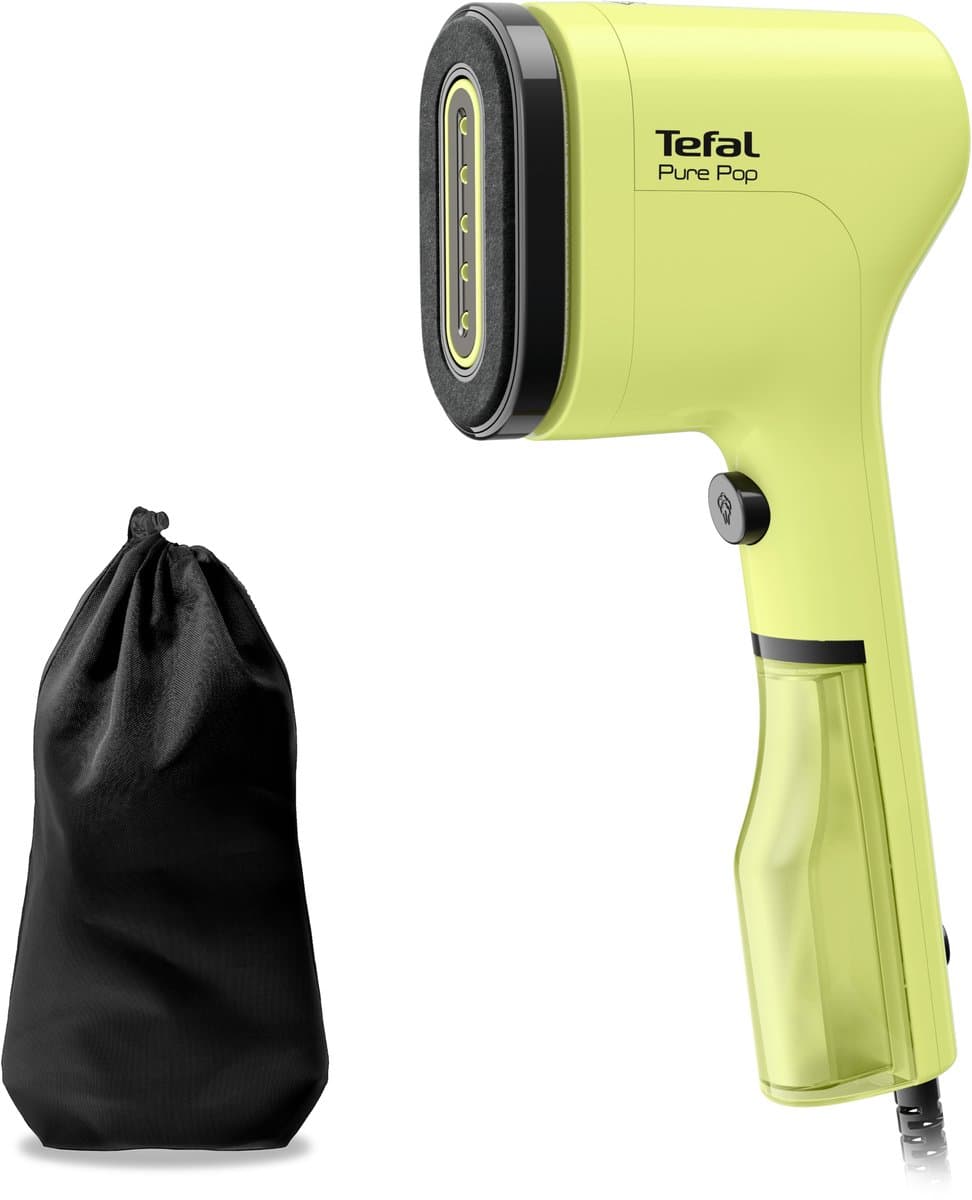 Tefal Pure POP DT2025 - Kledingstomer - Compact - Omkeerbaar Opzetstuk - Handstomer - Lemon Curd - 1300W