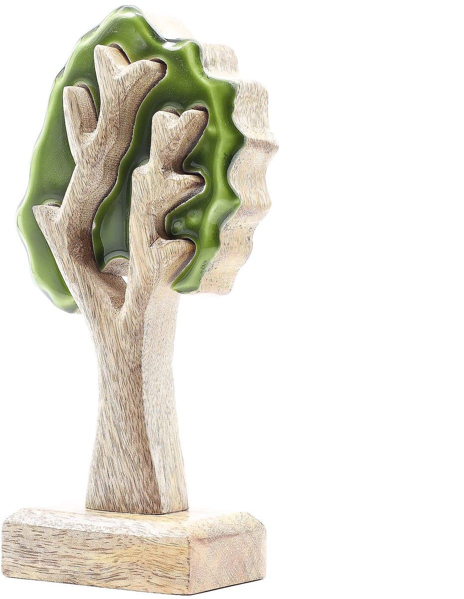 Verdwaald in het bos - Enkele boom 3D houten decoratie - 20x10cm - Decoratie Herfst - Winter - Kerst