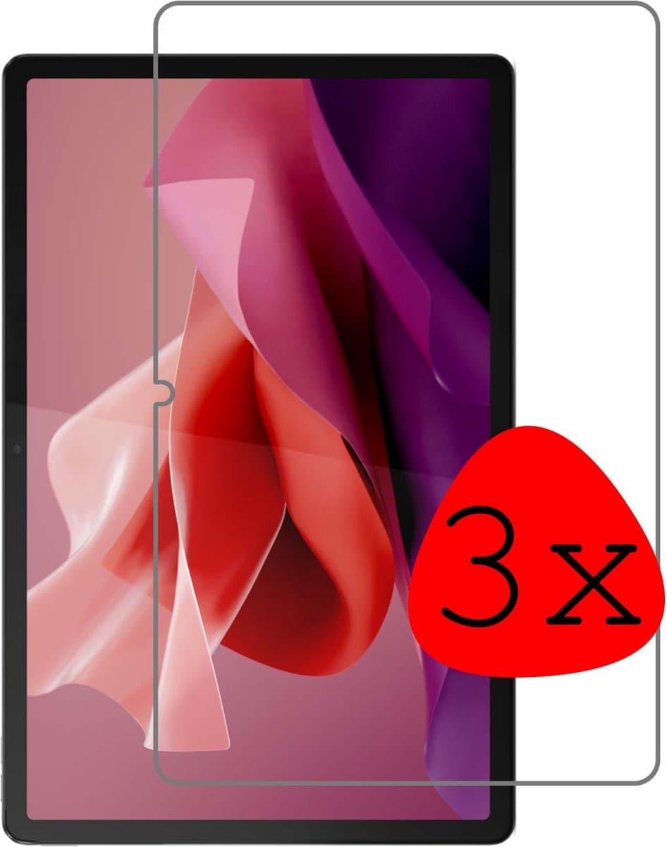 Screenprotector - 3 Stuks Geschikt voor Lenovo Tab P12 - Extra Sterk - Beschermglas - Gehard Glas - Tempered Glass - Screen Protector