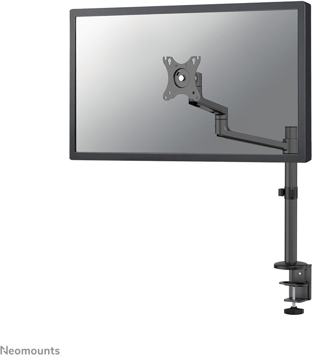 Neomounts NEXT Lite DS60-425BL1 Monitorarm 1 scherm - 17-27" - 0-8 kg - ruimtebesparend T-Rex model - 100% plasticvrije verpakking - zwart