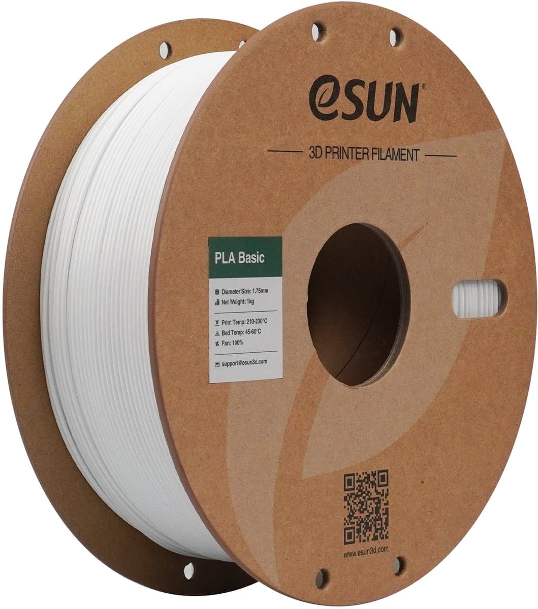 eSun PLA-Basic Wit / White 1 kg - 1.75mm - 3D printer filament