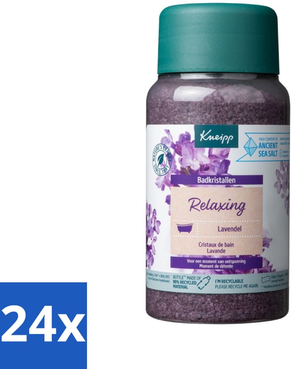 Kneipp - Badzout - Badkristallen - Lavendel - 600 g - Voordeelverpakking - 24 stuks