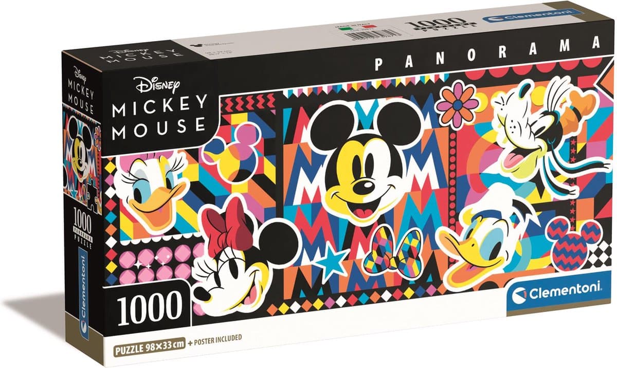 Clementoni Disney puzzel Mickey Mouse - 1000 stuks, 33 x 98 cm
