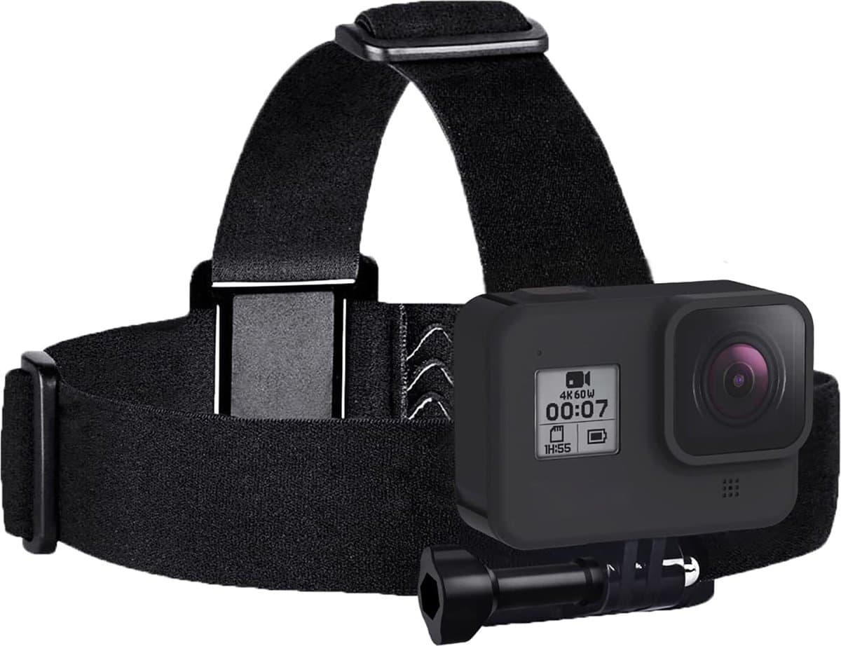 YONO Hoofdband geschikt voor GoPro - Action Camera - Head Mount - Strap Accessoires - Zwart
