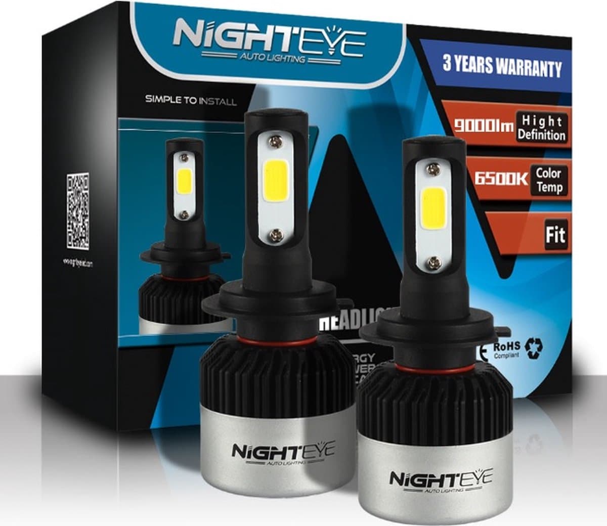 Nighteye High-Power LED Lampenset H7